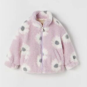 Zara Floral Kids Jacket in Pink and White